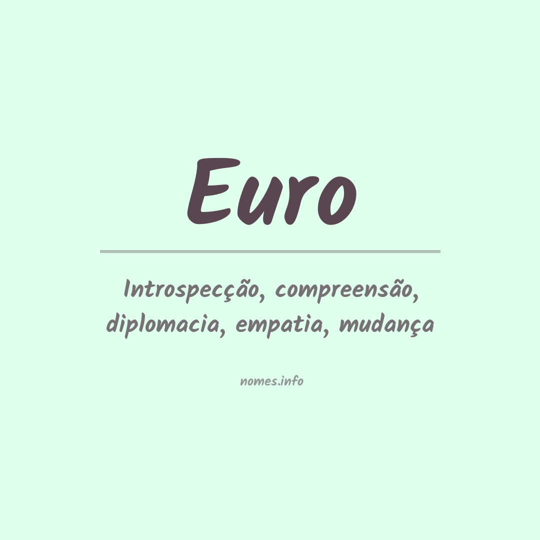 Significado do nome Euro