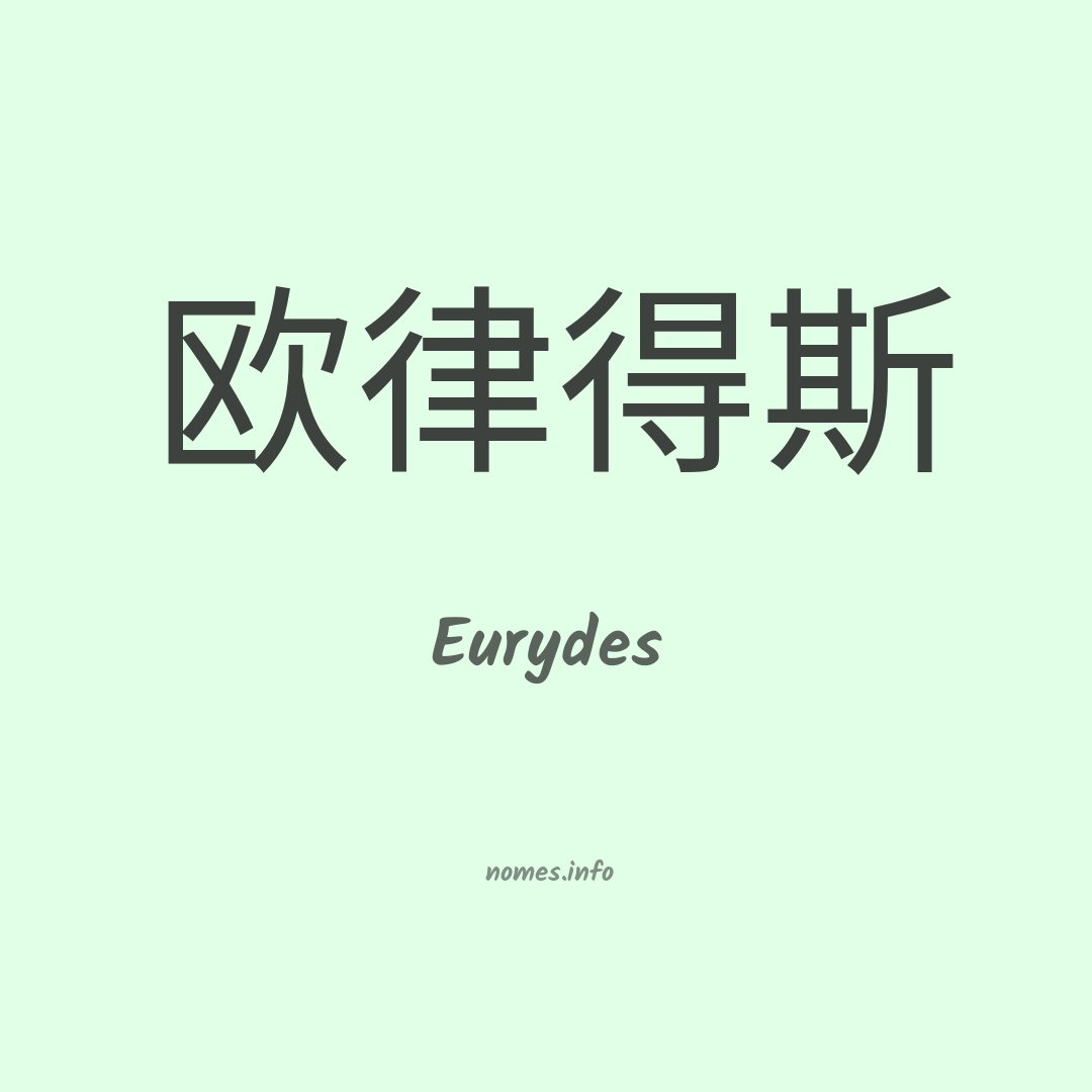 Eurydes em chinês