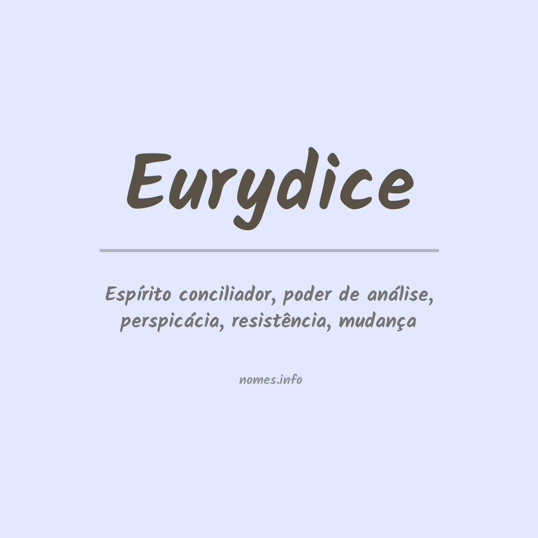 Significado do nome Eurydice