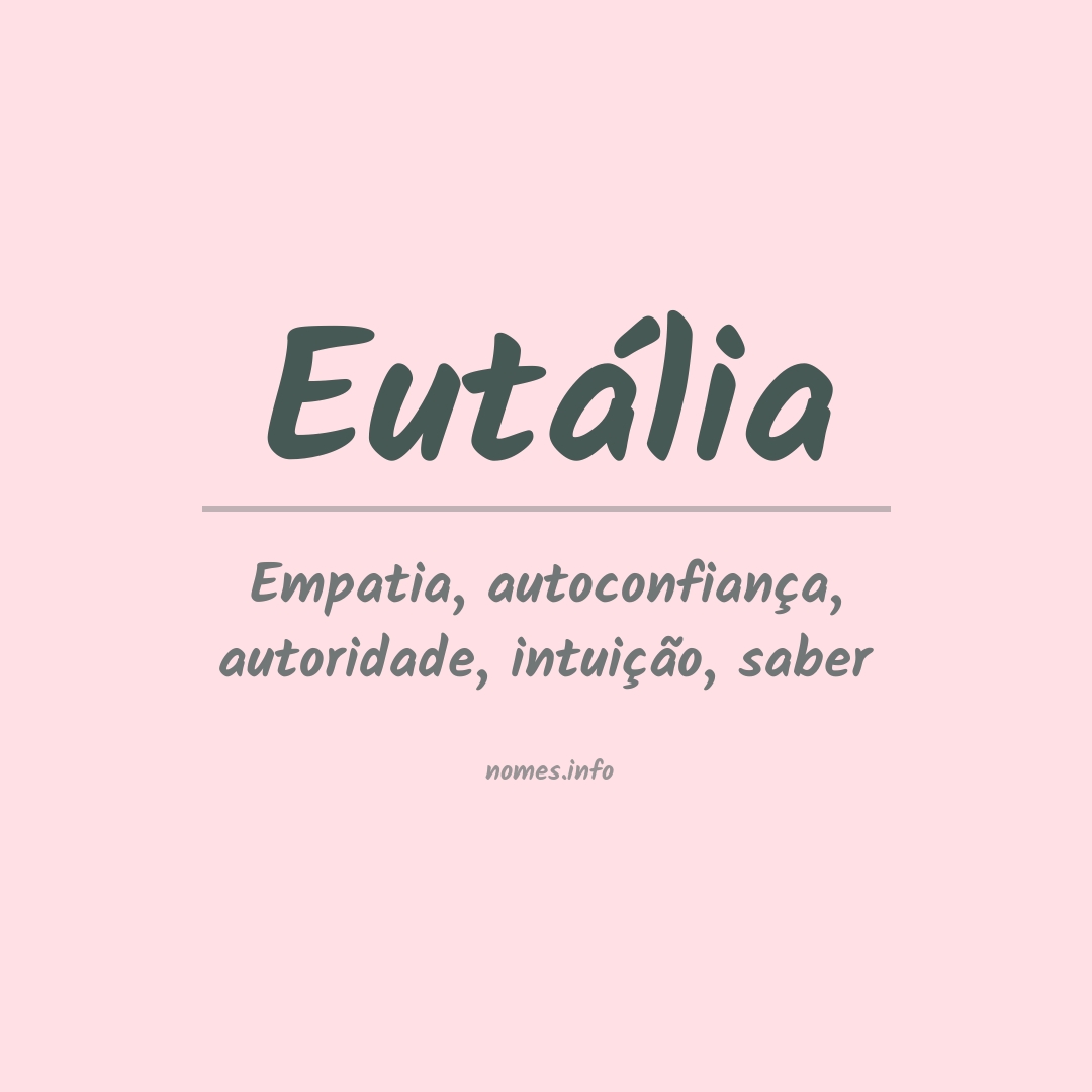 Significado do nome Eutália