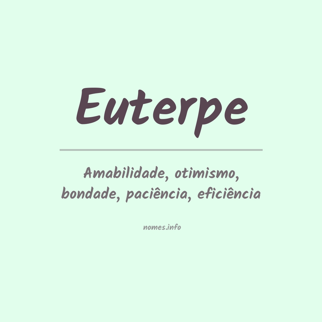Significado do nome Euterpe