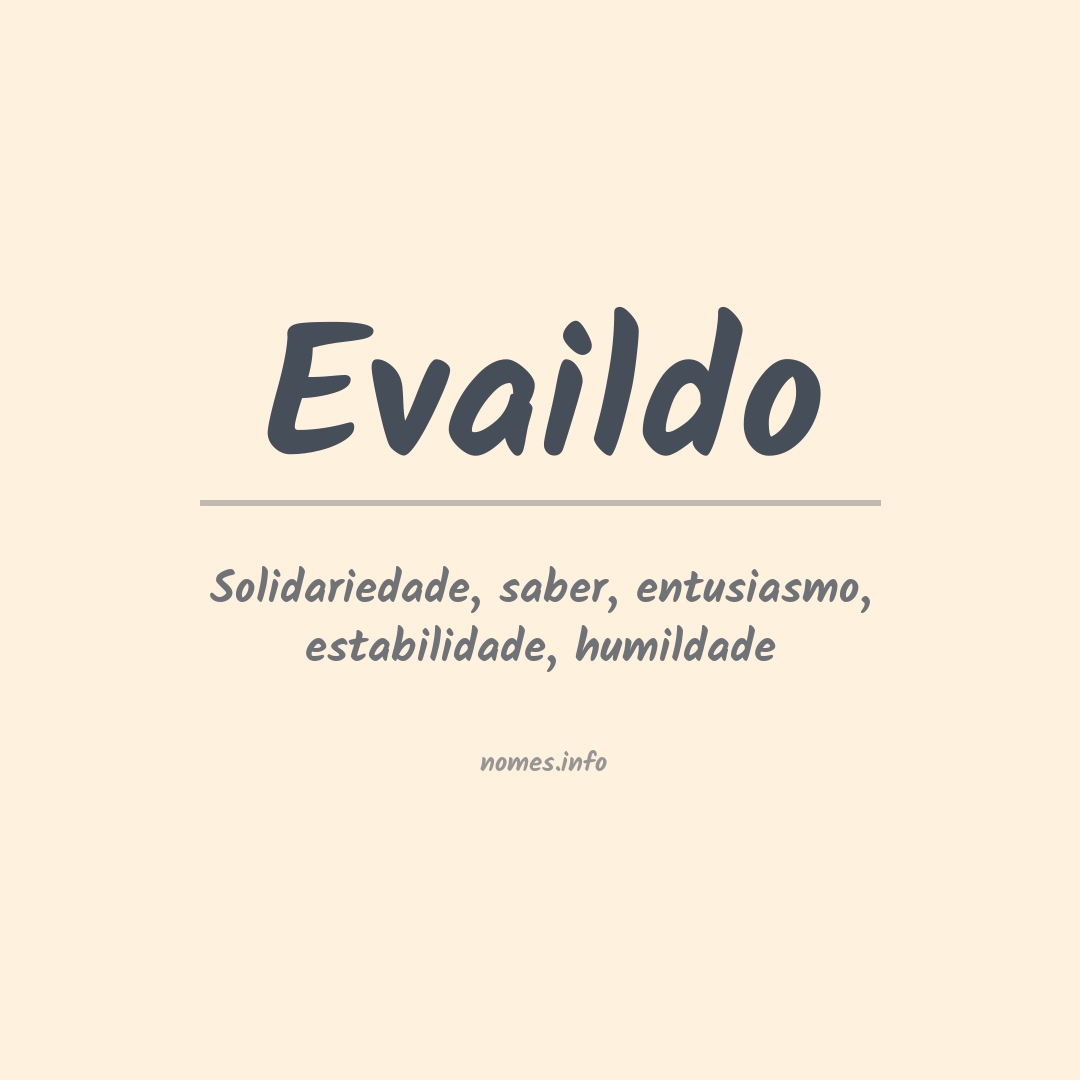 Significado do nome Evaildo