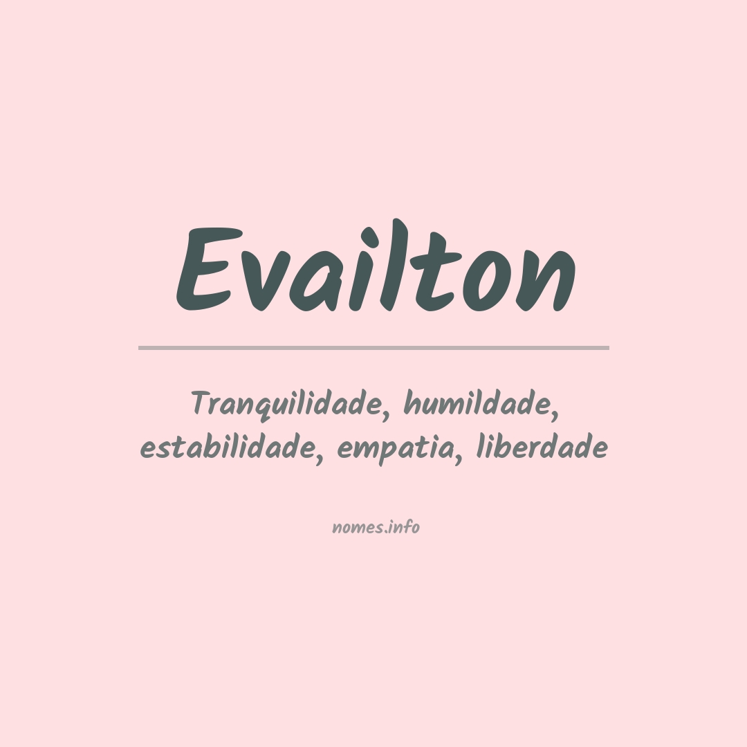 Significado do nome Evailton