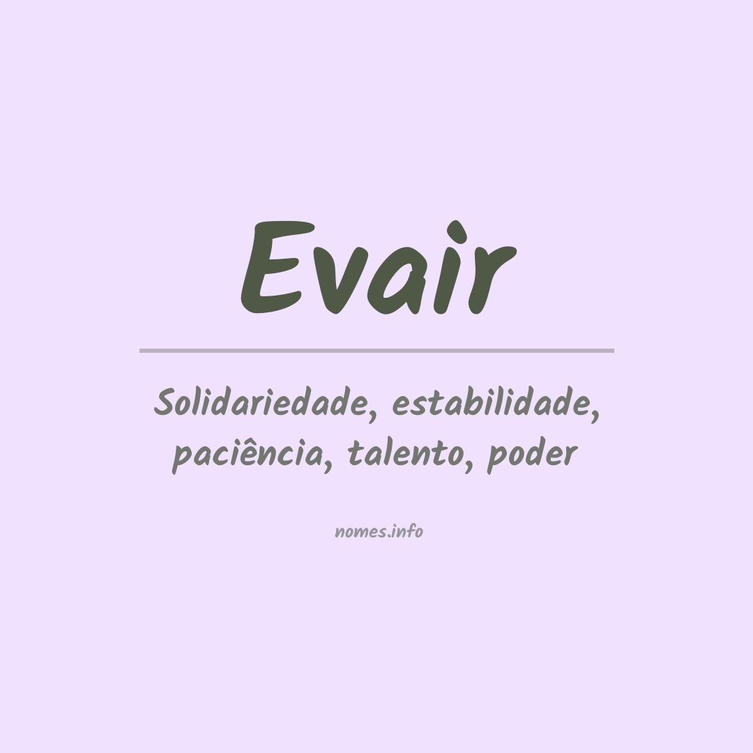 Significado do nome Evair