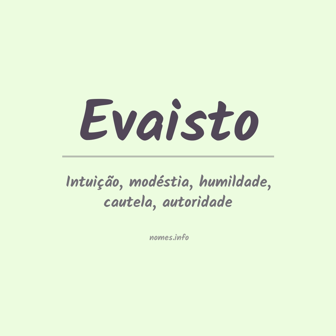 Significado do nome Evaisto