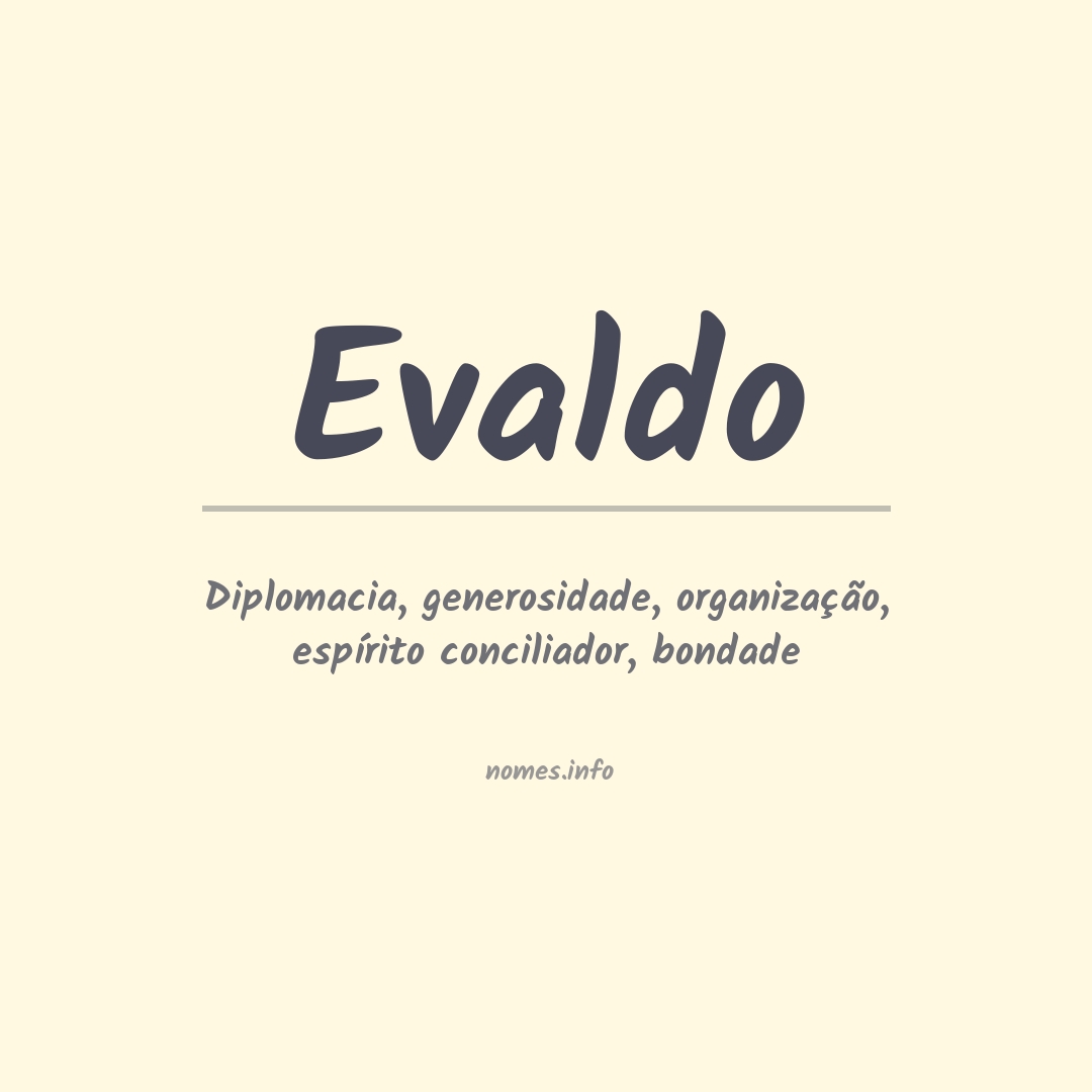 Significado do nome Evaldo