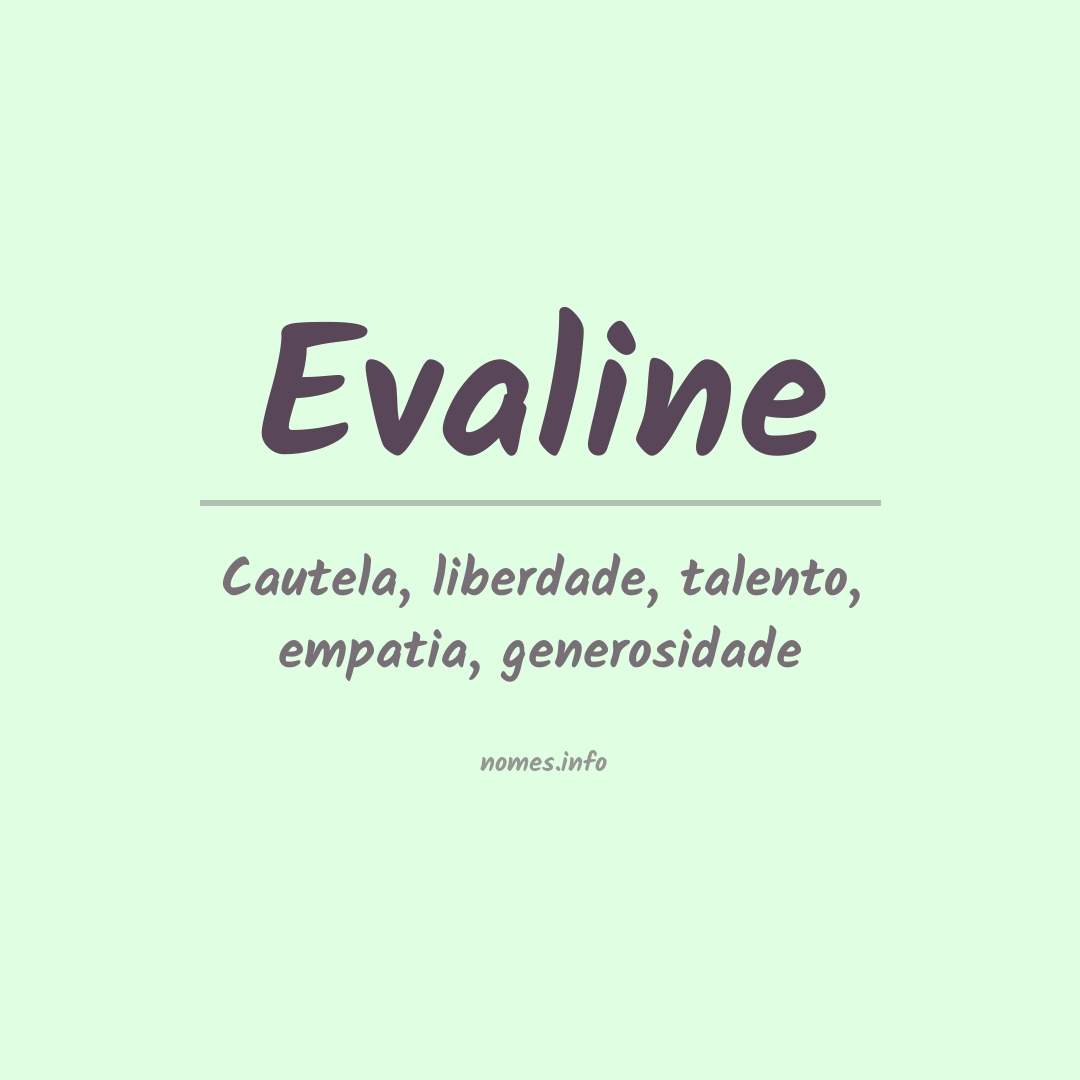 Significado do nome Evaline