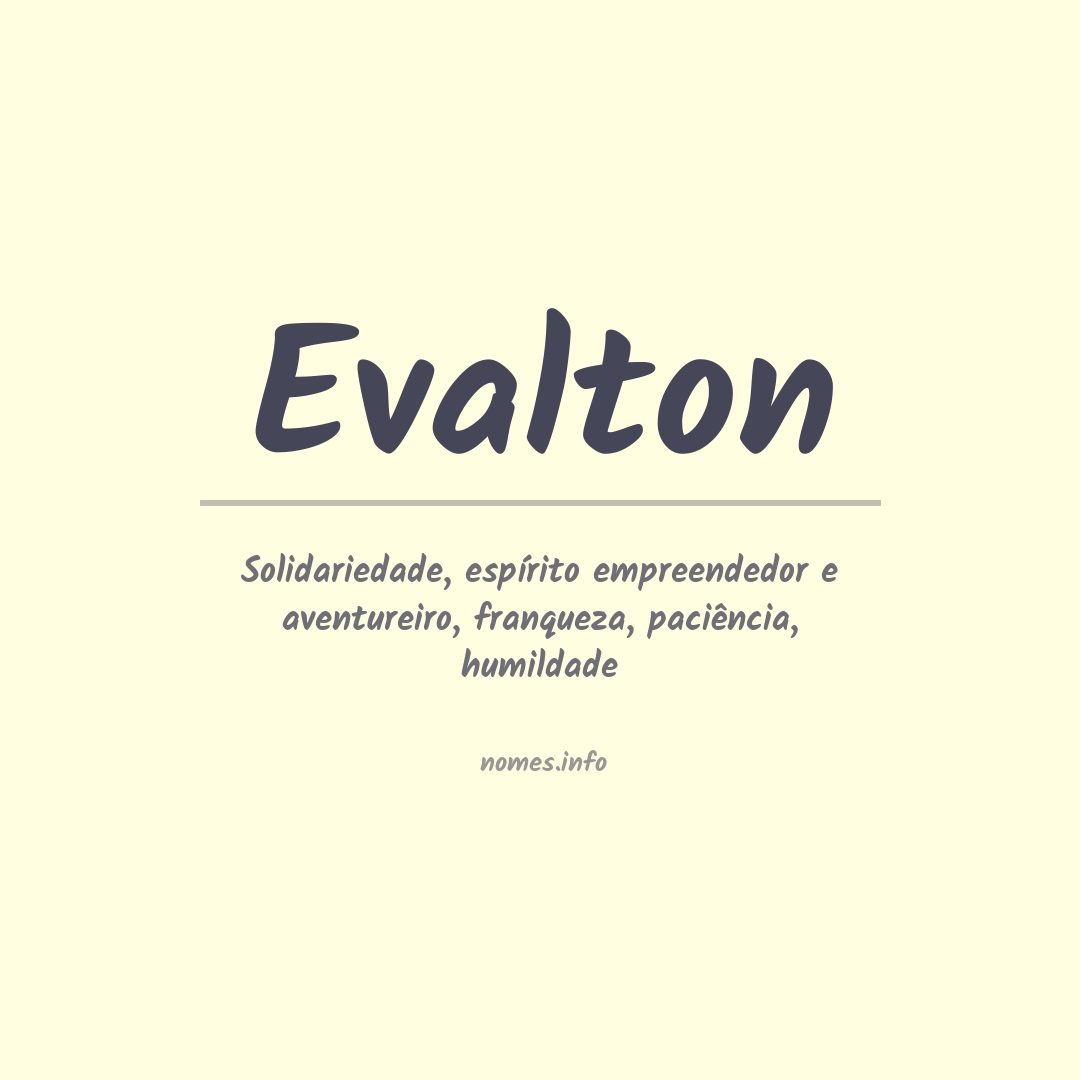 Significado do nome Evalton