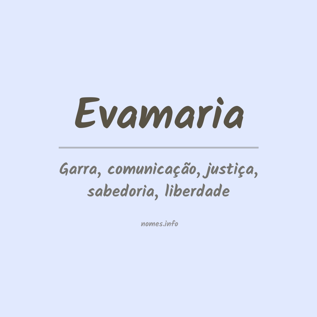Significado do nome Evamaria