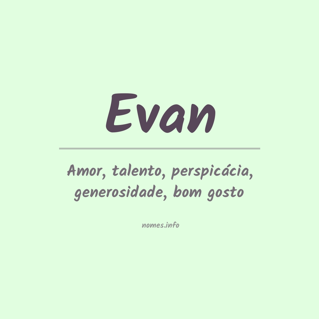 Significado do nome Evan