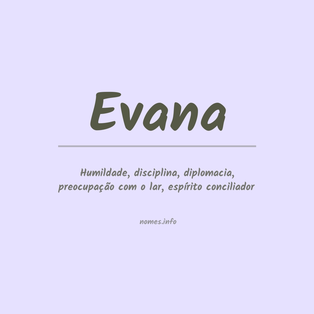 Significado do nome Evana