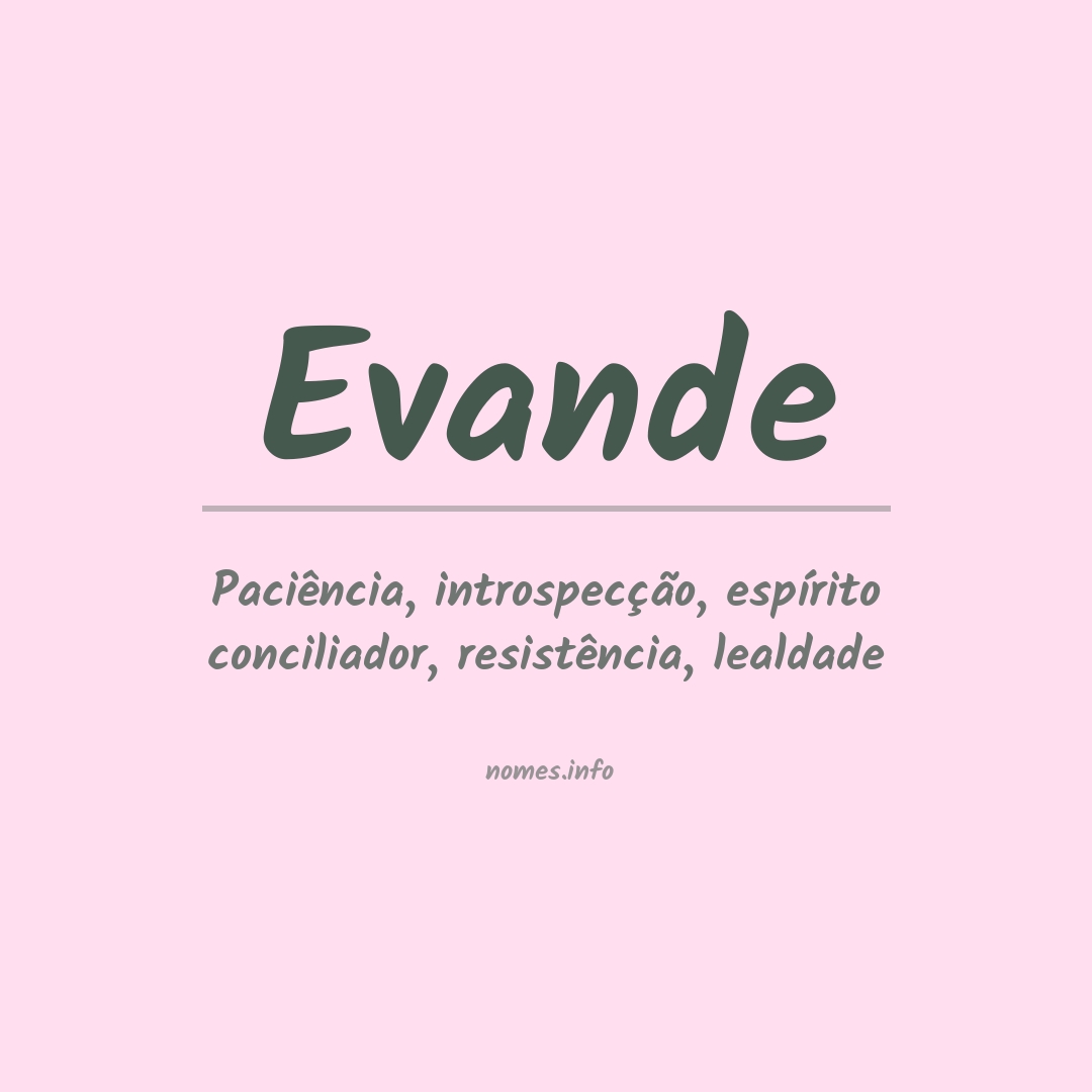 Significado do nome Evande