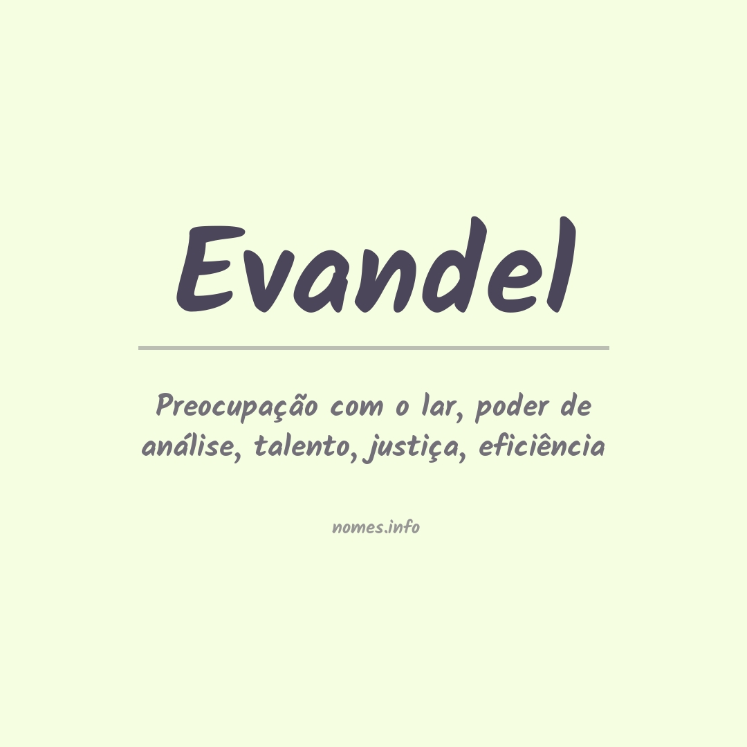 Significado do nome Evandel