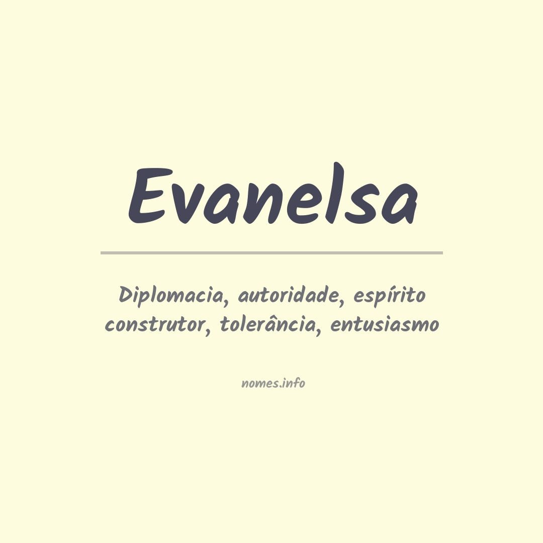 Significado do nome Evanelsa