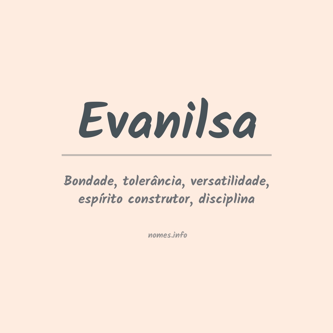 Significado do nome Evanilsa