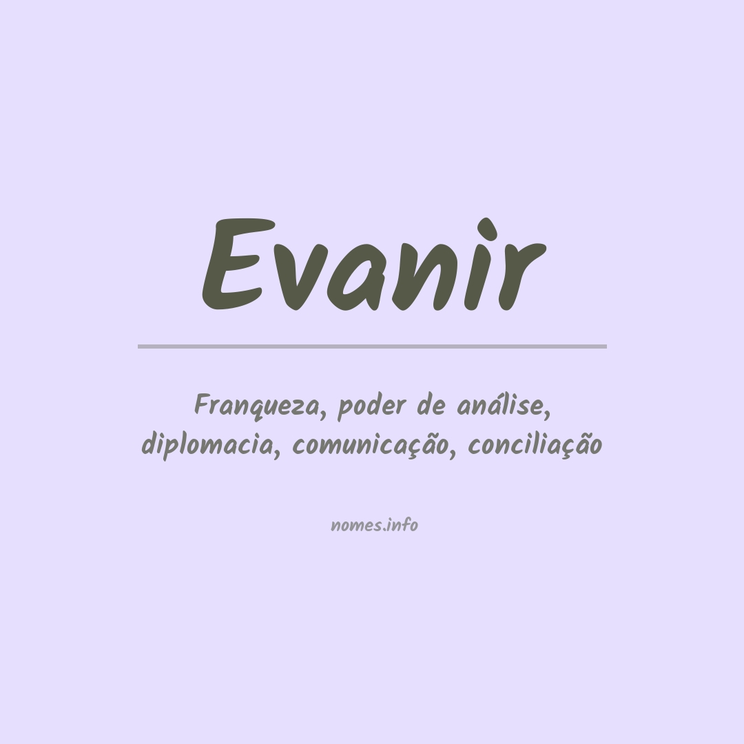 Significado do nome Evanir