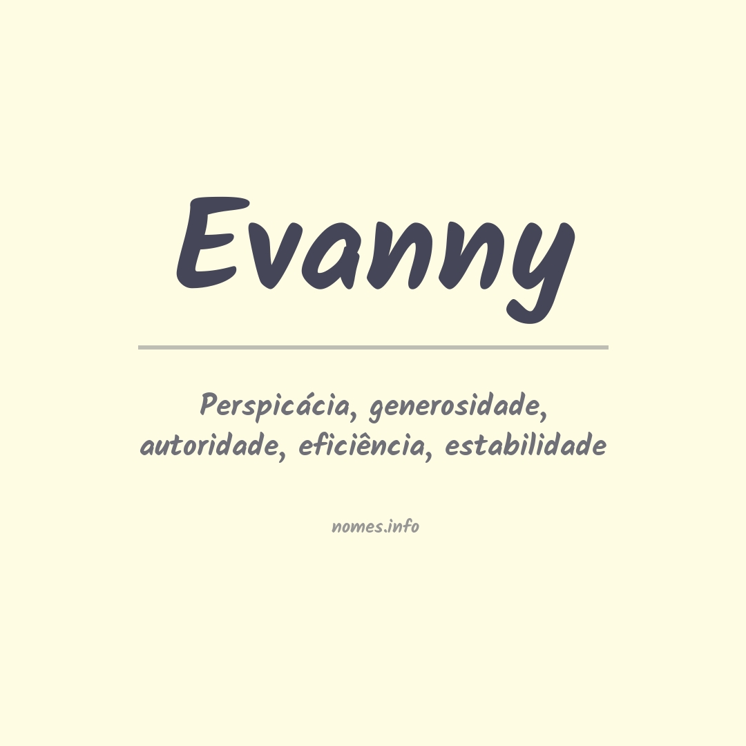 Significado do nome Evanny