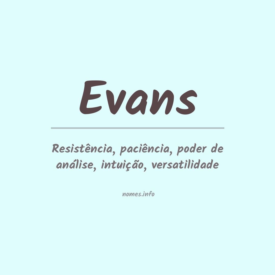 Significado do nome Evans
