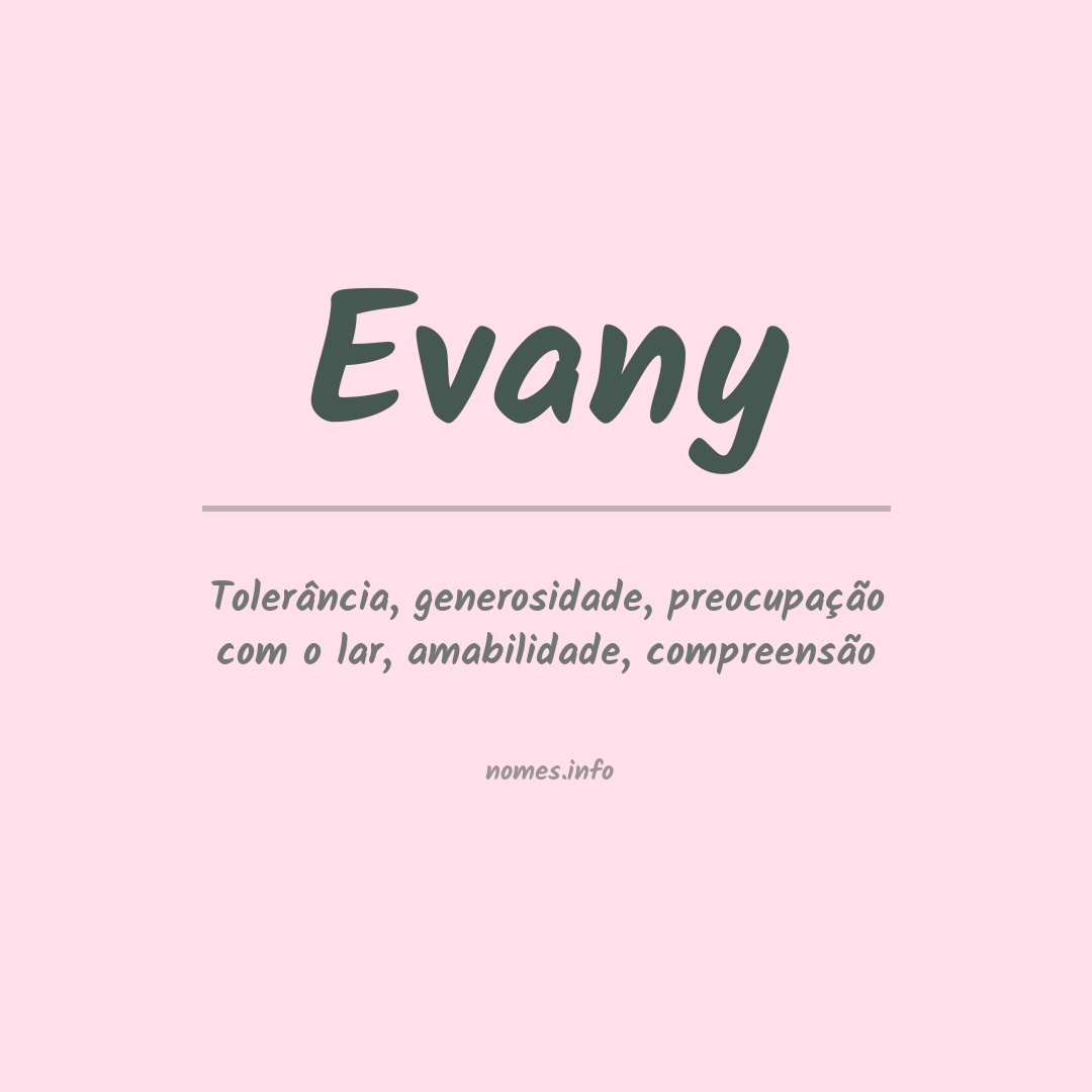 Significado do nome Evany