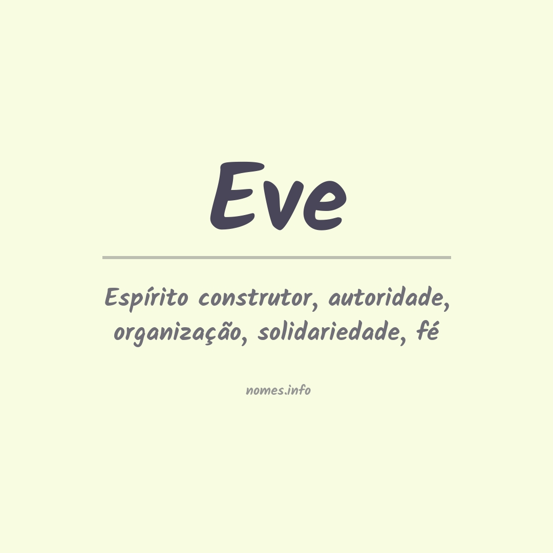 Significado do nome Eve
