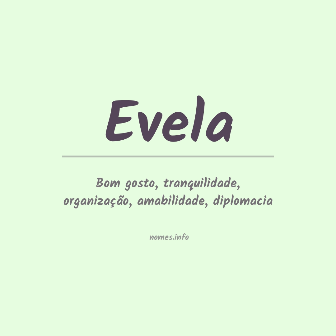 Significado do nome Evela