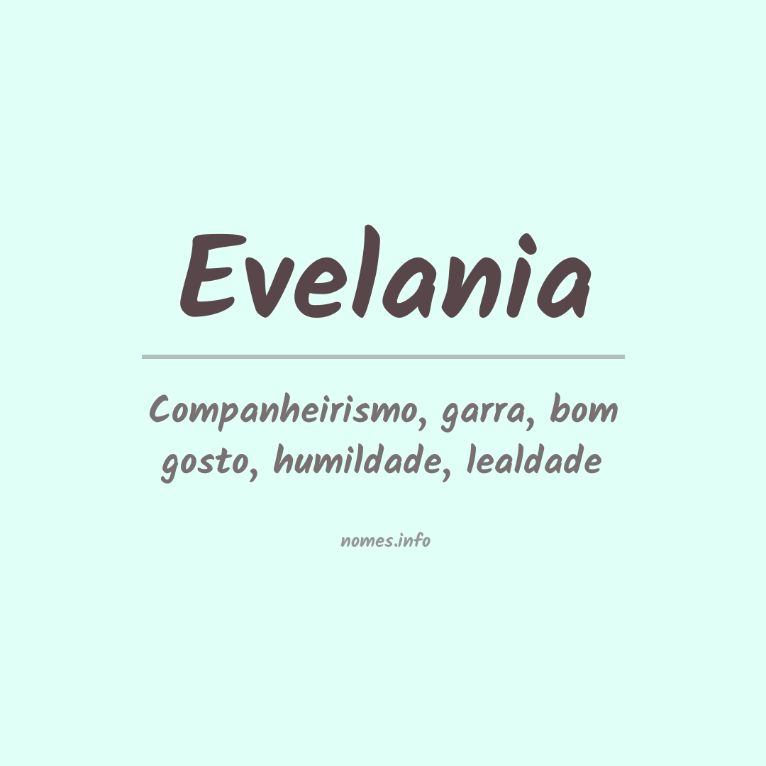 Significado do nome Evelania
