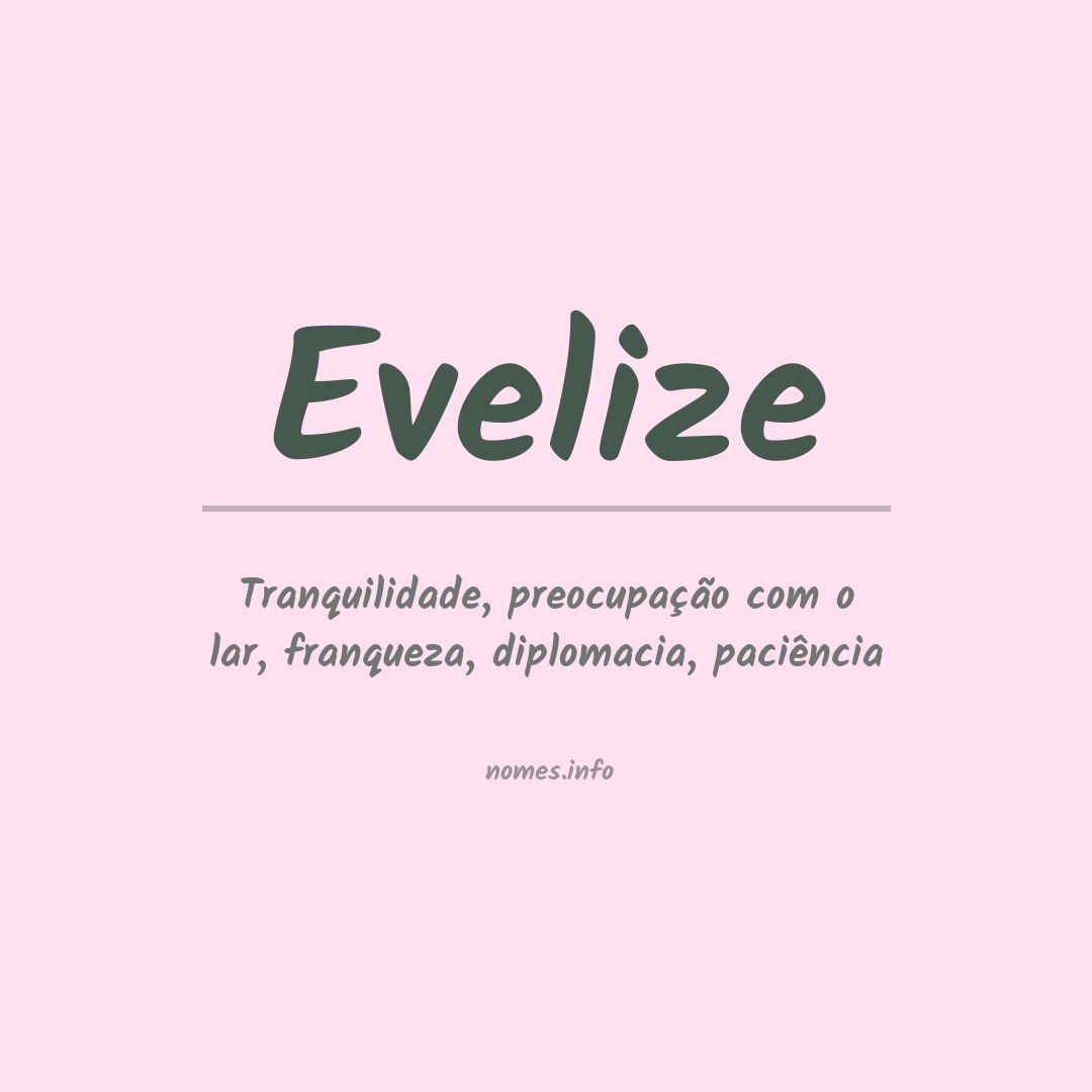 Significado do nome Evelize