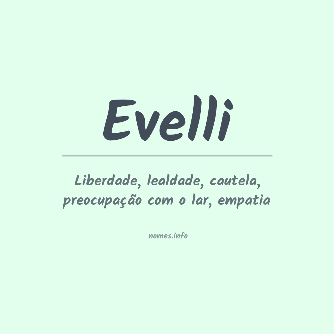 Significado do nome Evelli