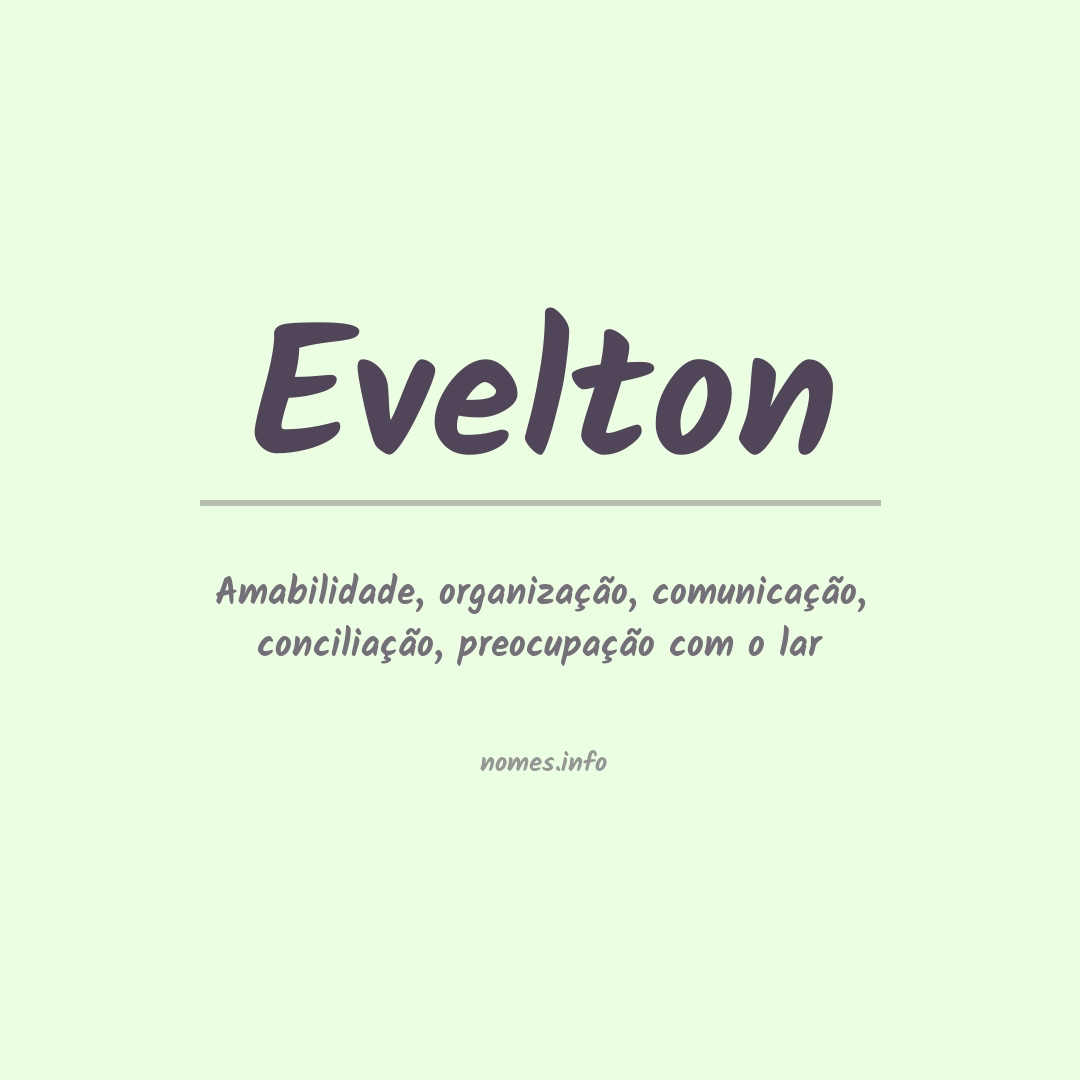 Significado do nome Evelton