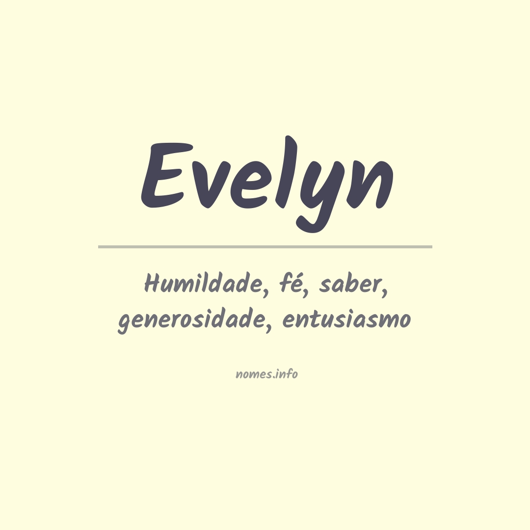 Significado do nome Evelyn