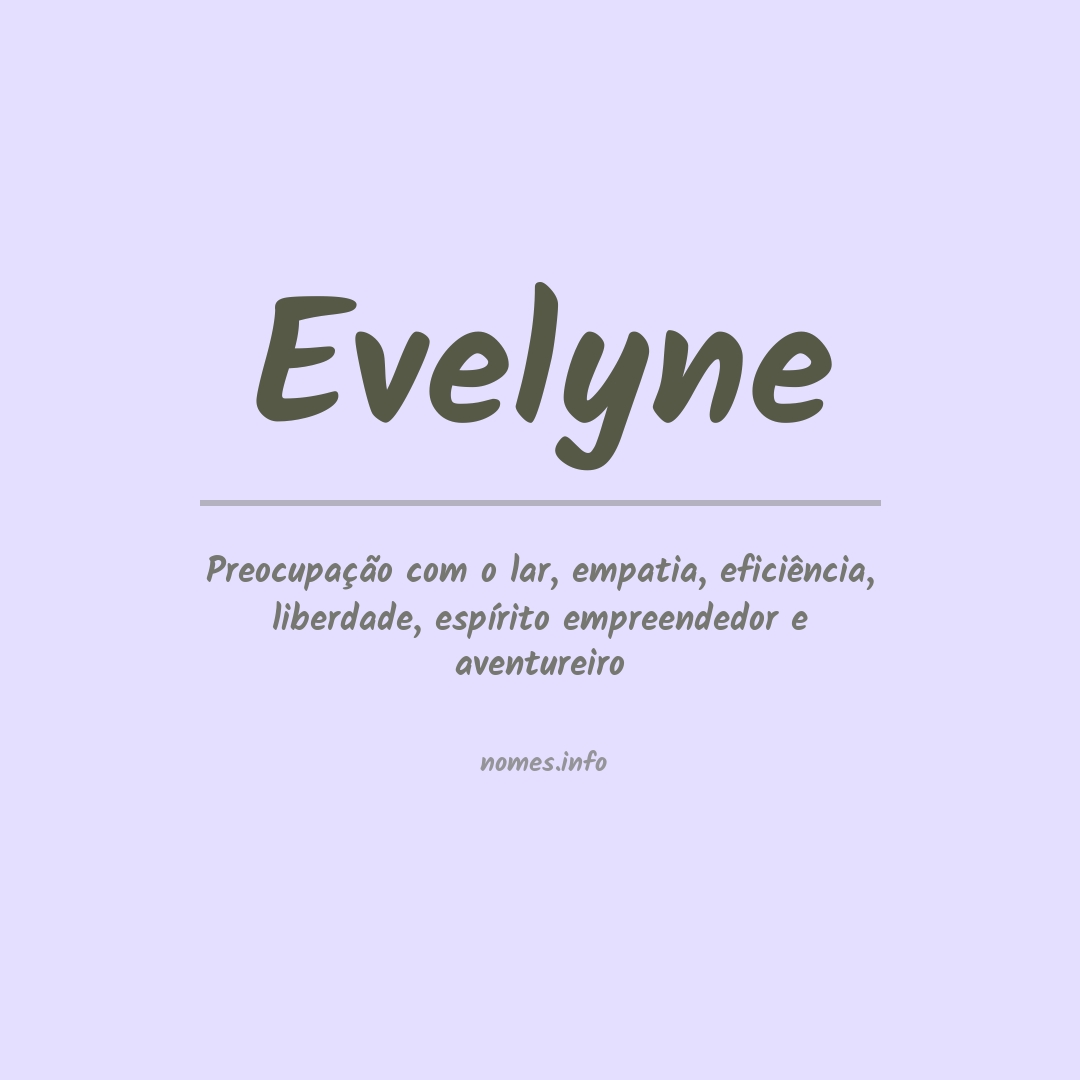 Significado do nome Evelyne