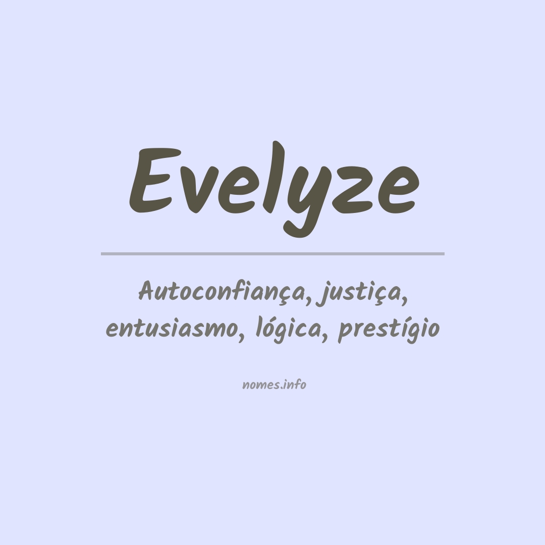 Significado do nome Evelyze