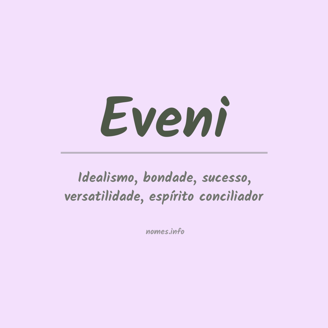 Significado do nome Eveni