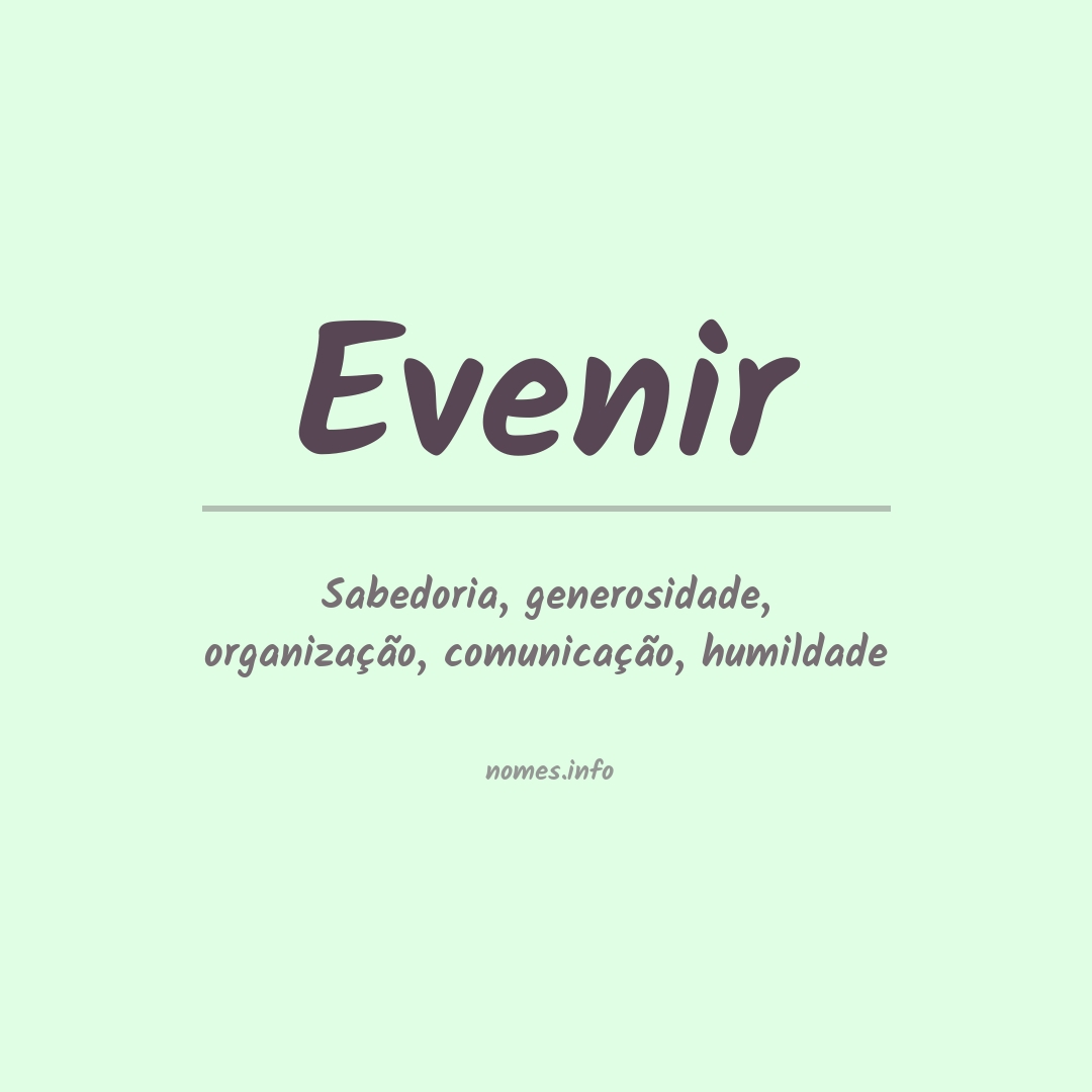 Significado do nome Evenir