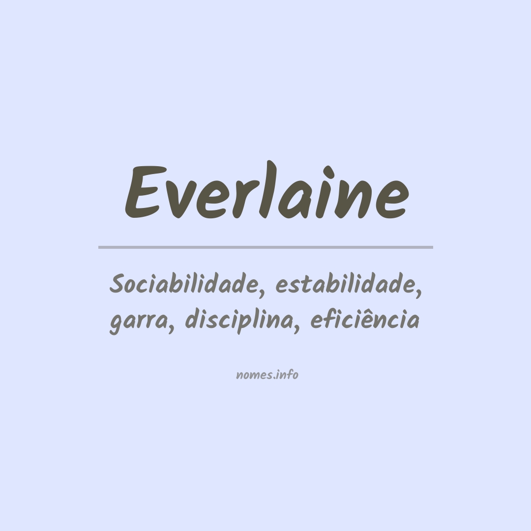 Significado do nome Everlaine