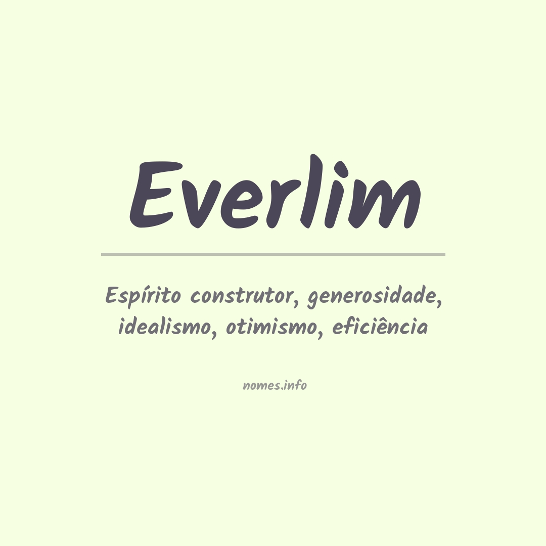 Significado do nome Everlim