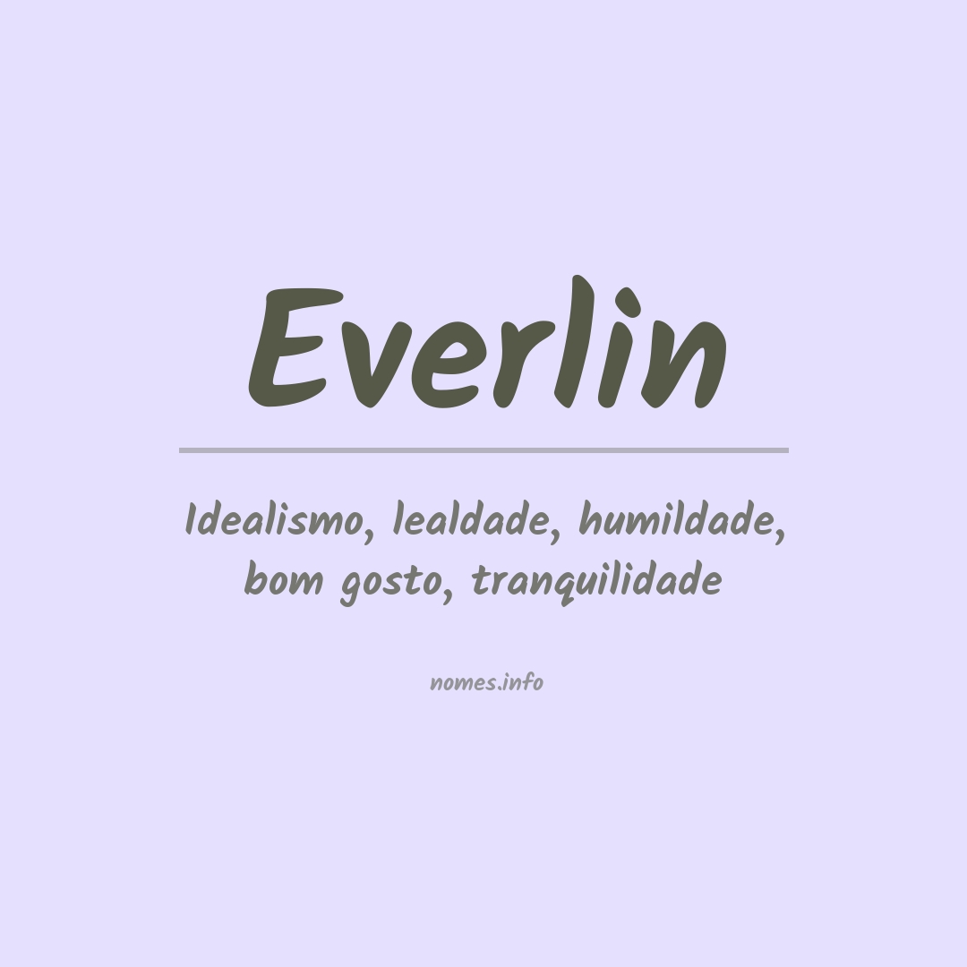 Significado do nome Everlin