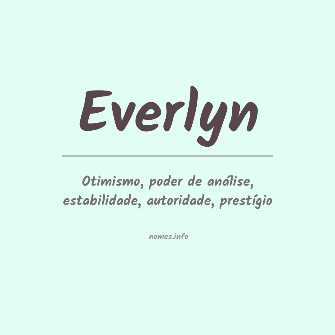 Significado do nome Everlyn