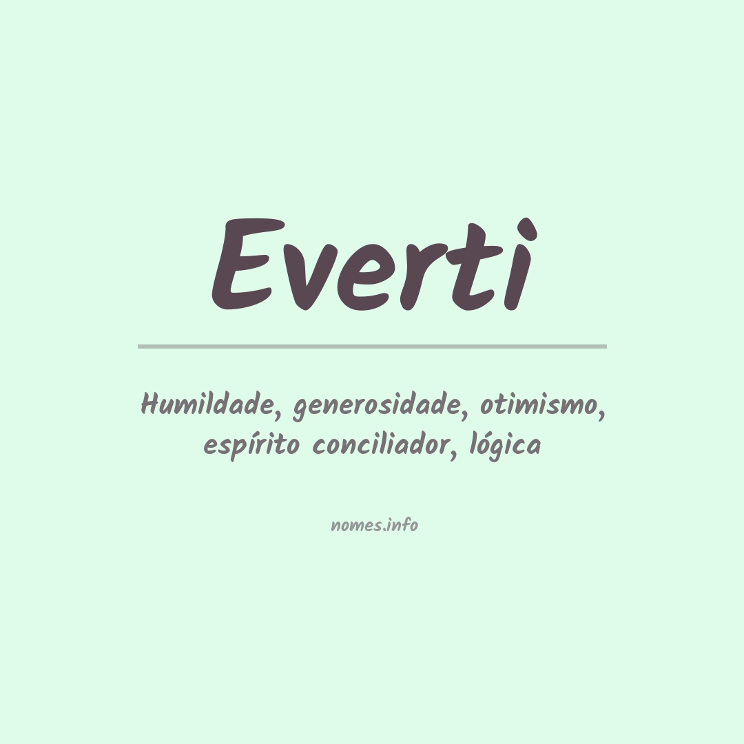 Significado do nome Everti