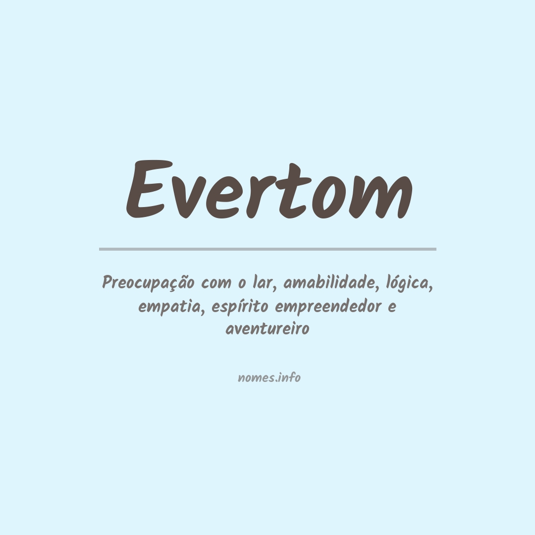 Significado do nome Evertom