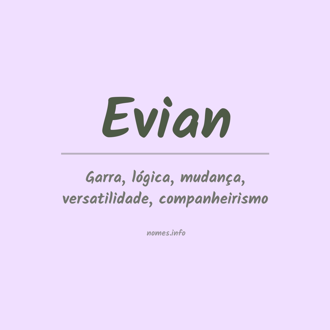 Significado do nome Evian