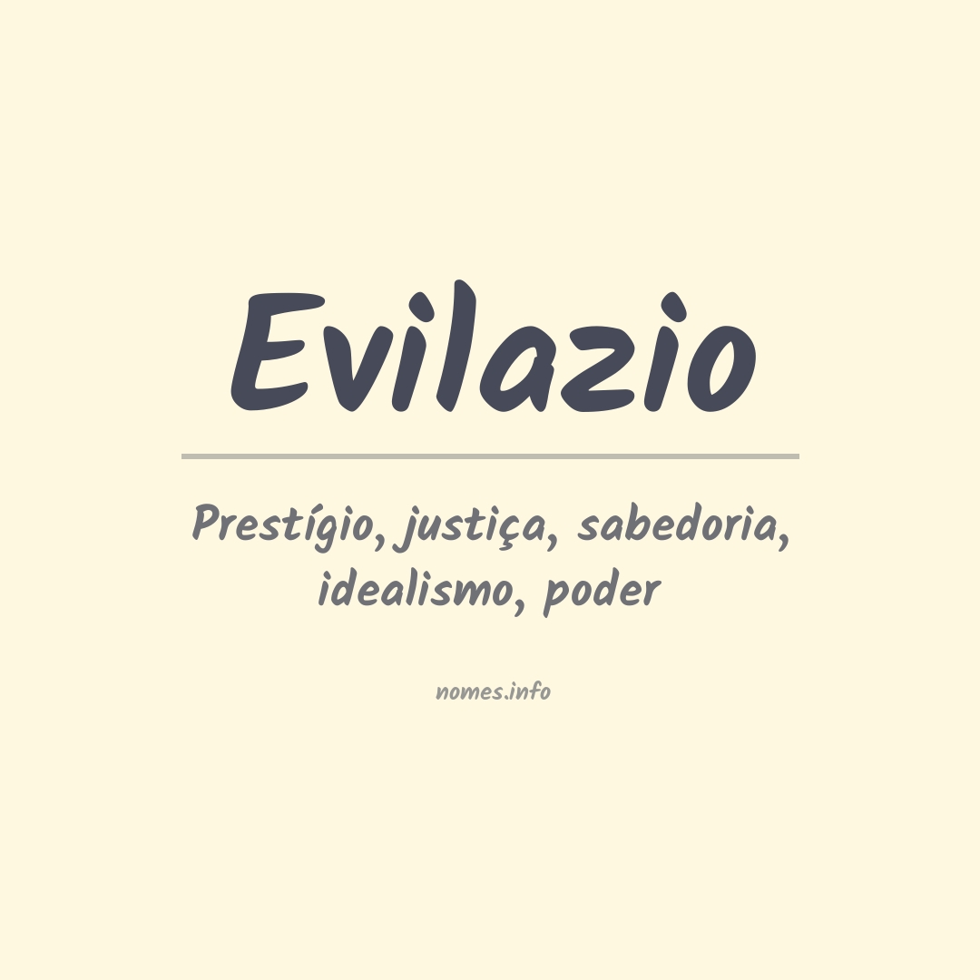 Significado do nome Evilazio