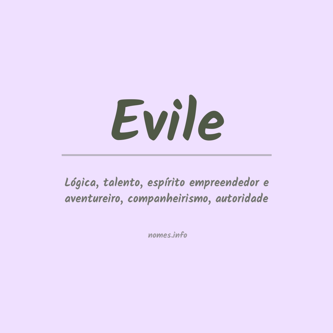 Significado do nome Evile