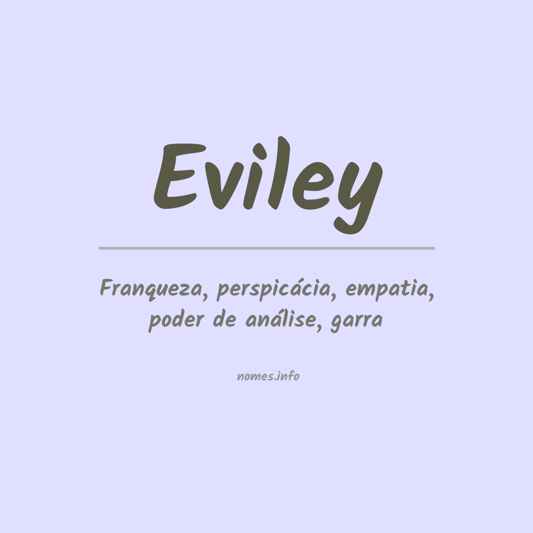 Significado do nome Eviley