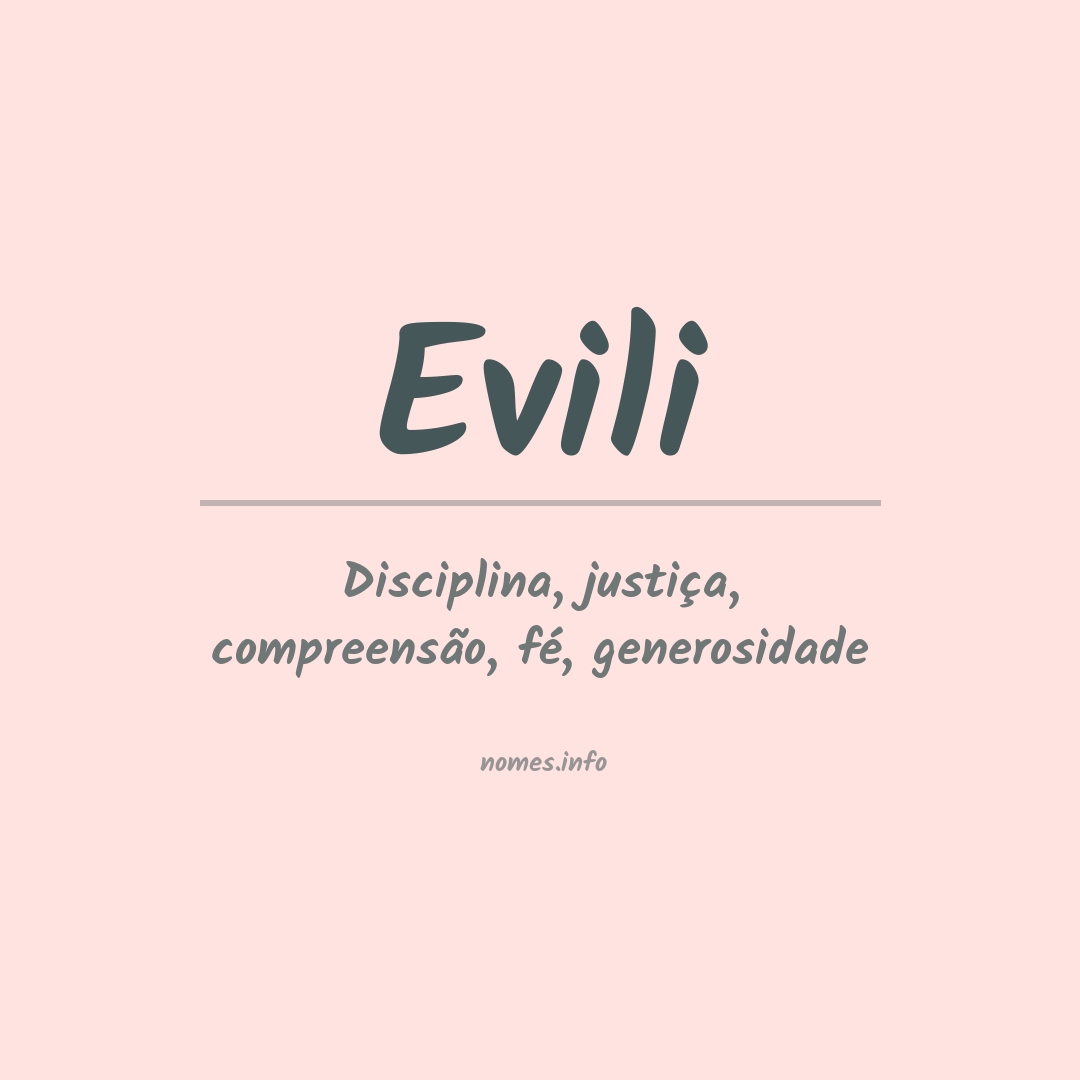 Significado do nome Evili