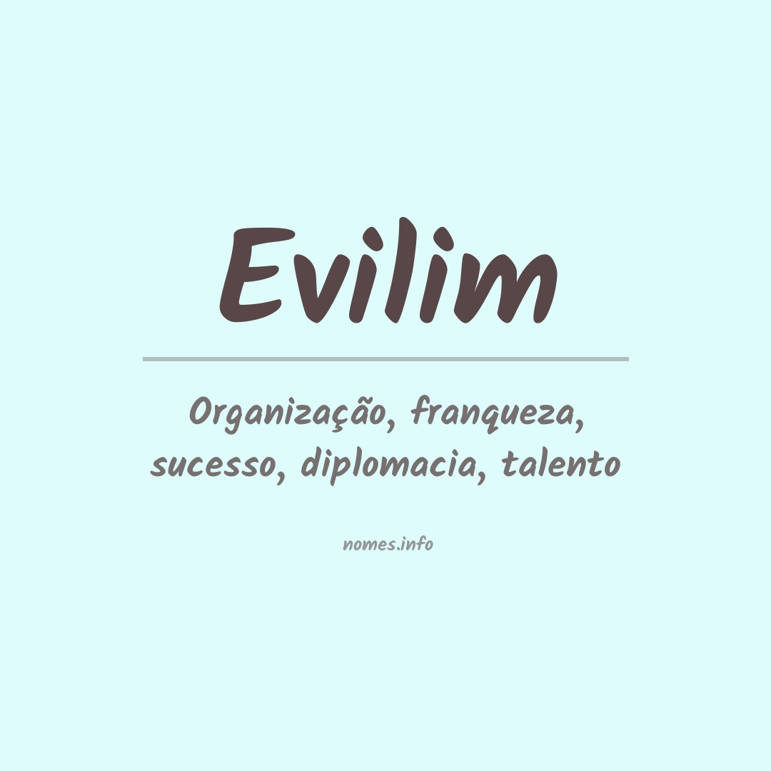 Significado do nome Evilim