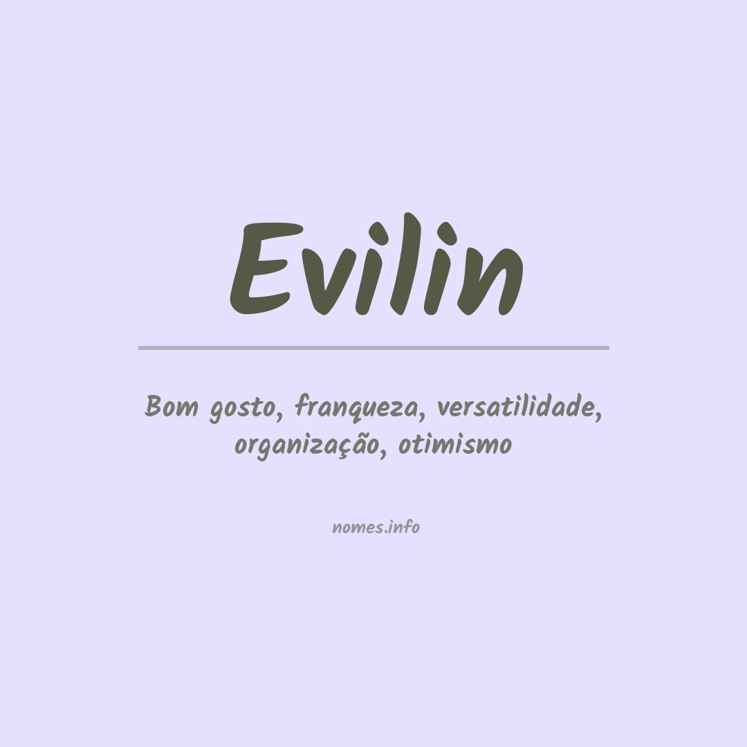 Significado do nome Evilin