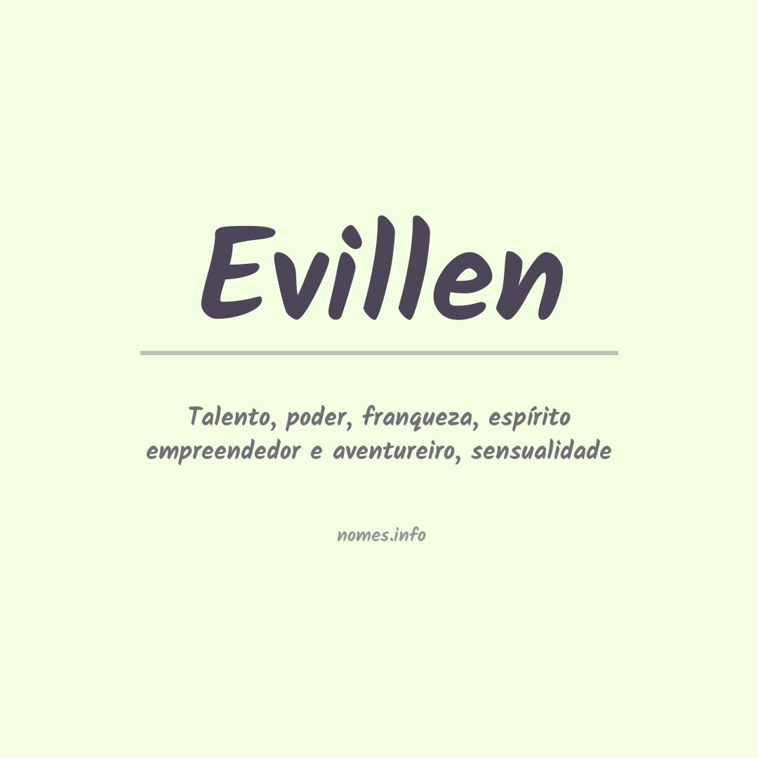 Significado do nome Evillen