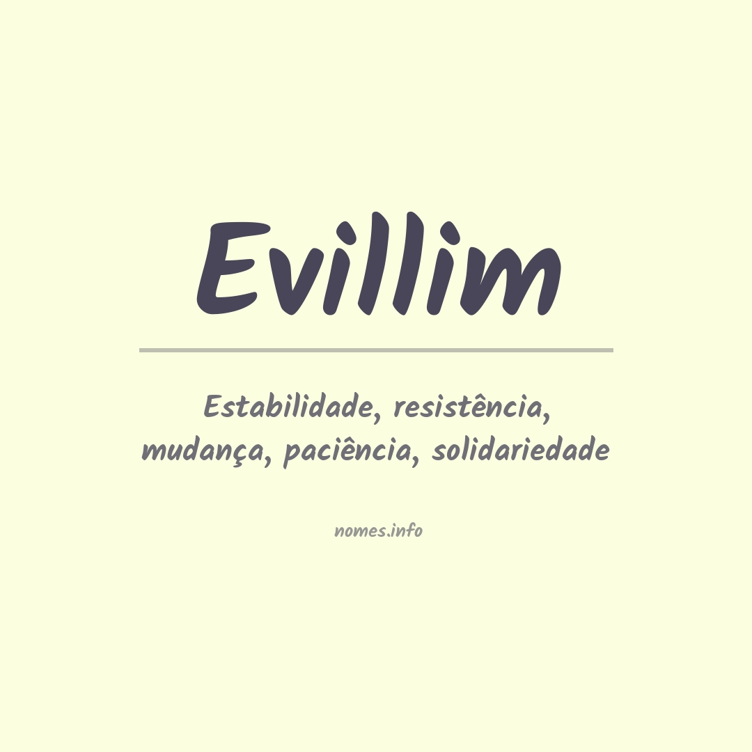 Significado do nome Evillim