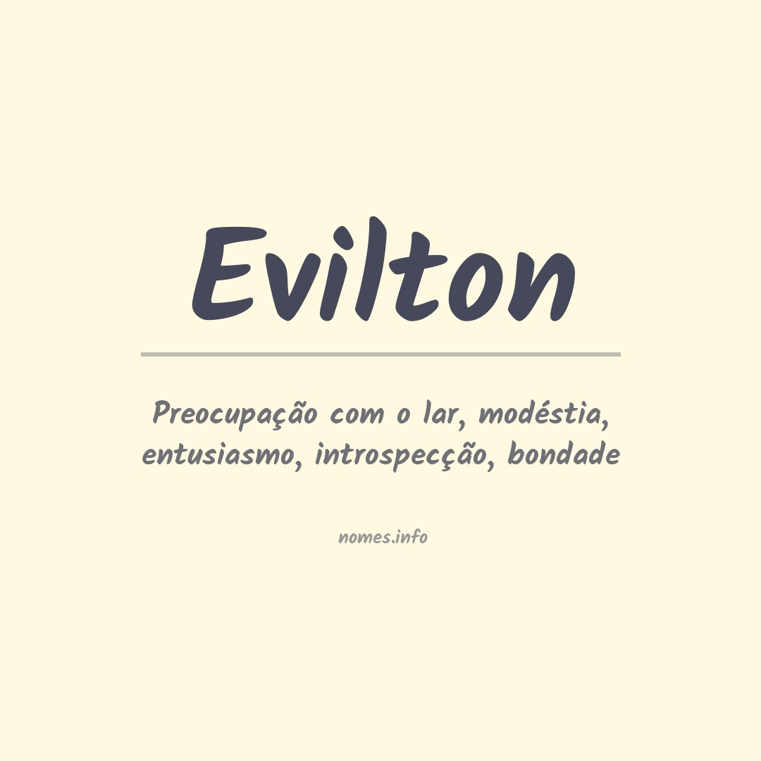 Significado do nome Evilton